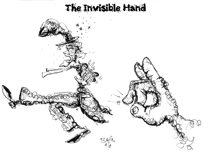 Ilustrasi Invisible Hand yang diciptakan oleh Mark Bailen dan disalin dari http://percaritatem.com/tag/smiths-invisible-hand/